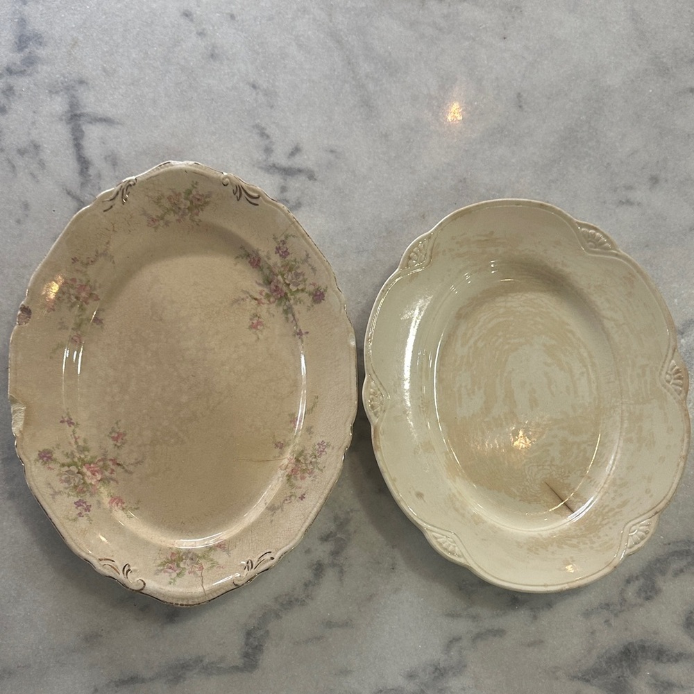 Elegant Floral Oval Platter Set
